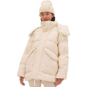 HALFDAYS WOMEN'S WHEELER PARKA - Cream / White - Size Small - Ski & Snow Jacket